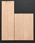 Bookmatched figured maple acoustic guitar back and side set 021