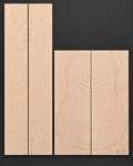 Bookmatched figured maple acoustic guitar back and side set 027