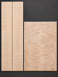 Bookmatched figured maple acoustic guitar back and side set 009