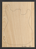 1-Piece Swamp Ash Electric Guitar Body Blank