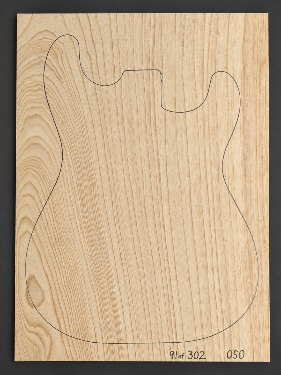 1-Piece Swamp Ash Electric Guitar Body Blank