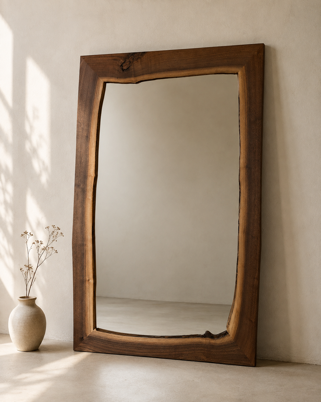 Rustic Mirror Frame – Handcrafted Elegance in Reclaimed Wood