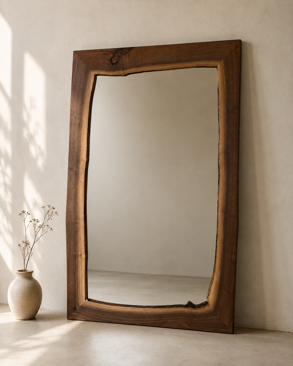 Rustic Mirror Frame – Handcrafted Elegance in Reclaimed Wood