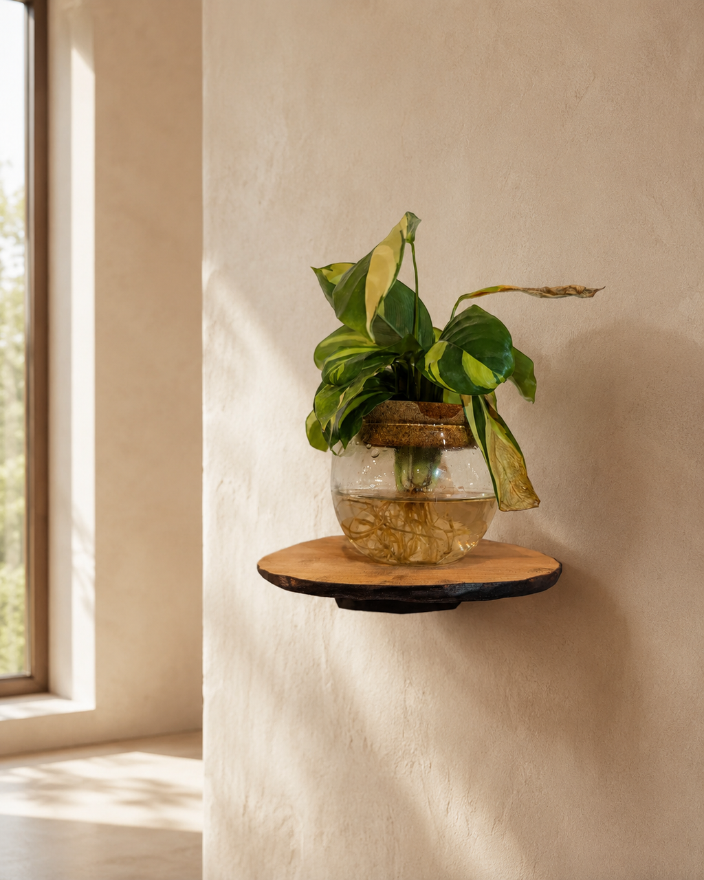 Lichen Shelf - Unique Wooden Decor