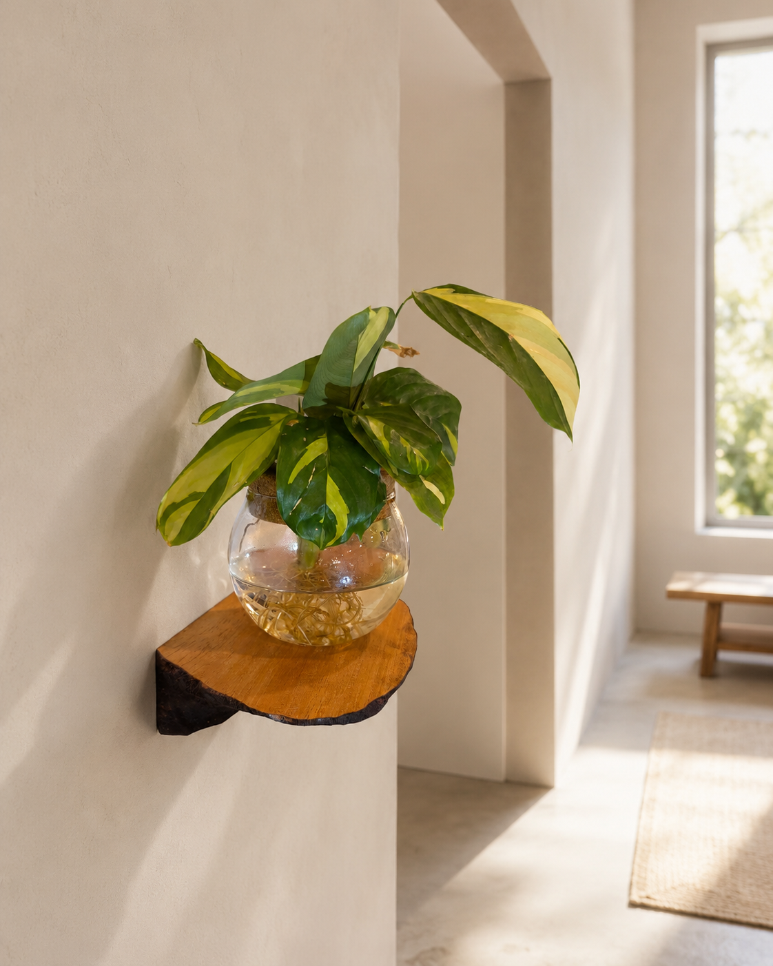 Lichen Shelf - Unique Wooden Decor